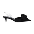 Versace Black Satin Flat Sandals