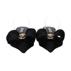 Versace Black Satin Flat Sandals