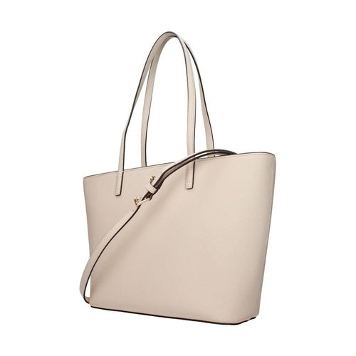 Beige Leather Shoulder Bag