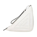 Prada White Leather Clutch Bag