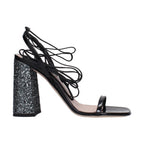 Miu Miu Black Leather Platform Sandals