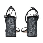 Miu Miu Black Leather Platform Sandals