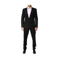 Dark Gray Jacquard Single Breasted 2 Piece Suit