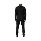 Dolce & Gabbana Black Jacquard Single Breasted 2 Piece Suit