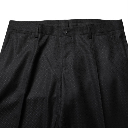 Dolce & Gabbana Black Jacquard Single Breasted 2 Piece Suit