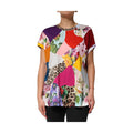 Multicolor Patchwork Cotton Silk Blouse Top
