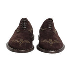 Dolce & Gabbana Brown Velvet Lace Up Oxford Dress Shoes