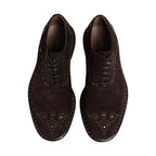 Dolce & Gabbana Brown Velvet Lace Up Oxford Dress Shoes