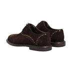 Dolce & Gabbana Brown Velvet Lace Up Oxford Dress Shoes