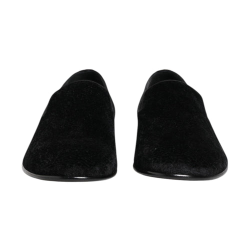 Black Jacquard Loafers Formal Men Dress Shoes