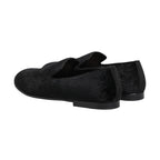 Dolce & Gabbana Black Jacquard Loafers Formal Men Dress Shoes