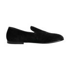 Dolce & Gabbana Black Jacquard Loafers Formal Men Dress Shoes