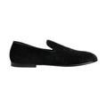 Dolce & Gabbana Black Jacquard Loafers Formal Men Dress Shoes