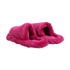 Dolce & Gabbana Pink Acrylic Faux Fur Mens Flats Sandals Shoes