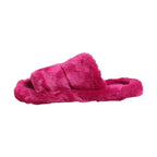 Dolce & Gabbana Pink Acrylic Faux Fur Mens Flats Sandals Shoes