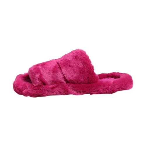 Dolce & Gabbana Pink Acrylic Faux Fur Mens Flats Sandals Shoes