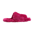 Pink Acrylic Faux Fur Mens Flats Sandals Shoes