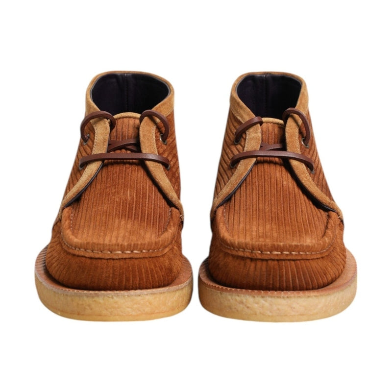 Dolce & Gabbana Brown Suede Nubuck Leather Desert Ankle Boots Shoes