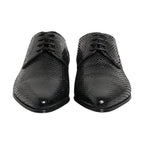 Dolce & Gabbana Black Exotic Leather Lace Up Derby Shoes