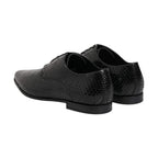 Dolce & Gabbana Black Exotic Leather Lace Up Derby Shoes