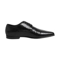 Black Exotic Leather Lace Up Derby Shoes