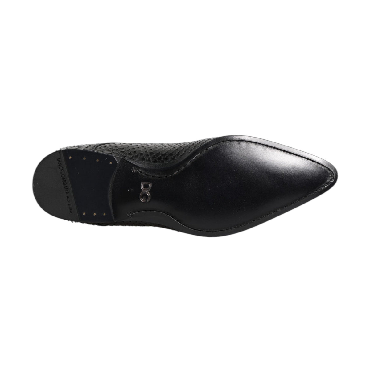 Black Exotic Leather Lace Up Derby Shoes