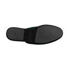 Dolce & Gabbana Green Velvet Cross Embellished Slippers Shoes