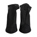 Dolce & Gabbana Black Silk Stretch Mesh Sock Boots Shoes