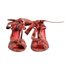 Dolce & Gabbana Coral Python Leather Heels Sandals Shoes
