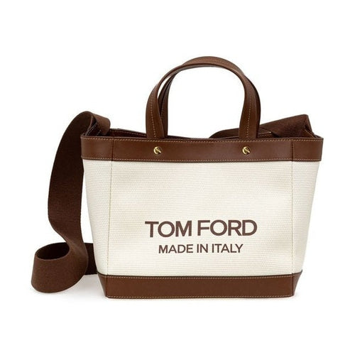 Tom Ford Beige Cotton Tote Bag