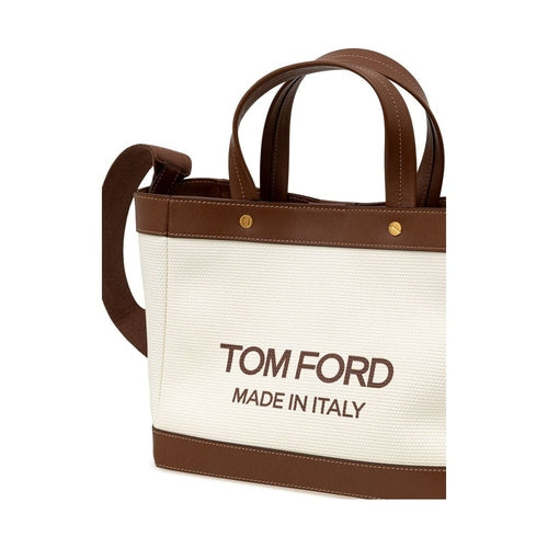 Tom Ford Beige Cotton Tote Bag