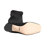 Dolce & Gabbana Black Suede Leather Knee High Boots Shoes