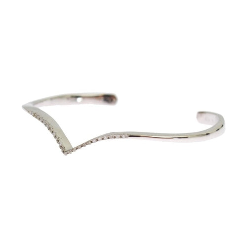 Nialaya Skyfall CZ 925 Silver Bangle Bracelet