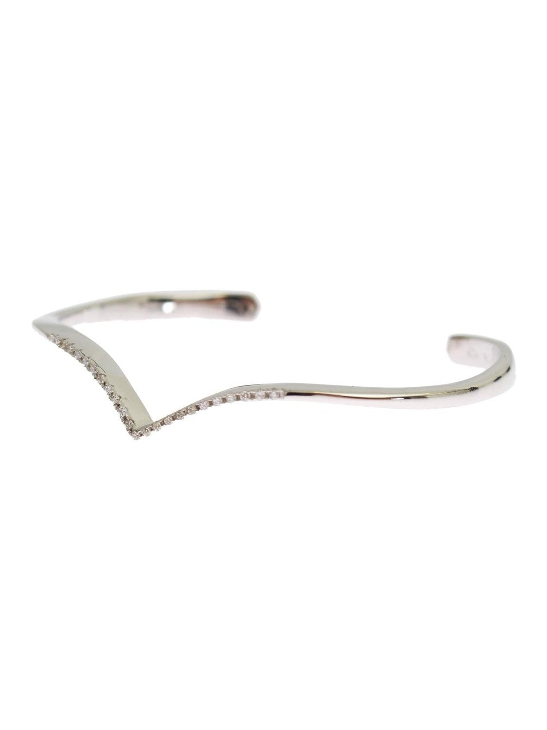 Nialaya Skyfall CZ 925 Silver Bangle Bracelet