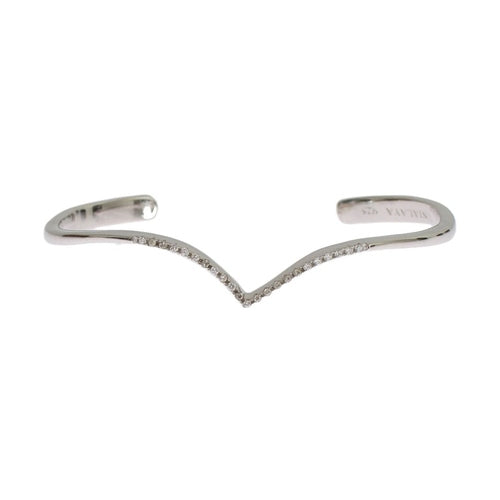 Nialaya Skyfall CZ 925 Silver Bangle Bracelet