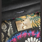 Dolce & Gabbana Multicolor Jacquard Floral Document Briefcase Bag