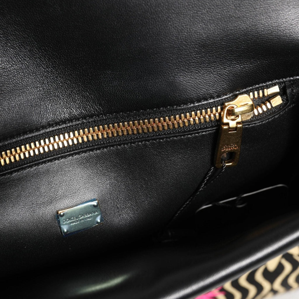 Dolce & Gabbana Multicolor Jacquard Floral Document Briefcase Bag