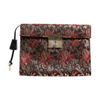 Dolce & Gabbana Multicolor Jacquard Floral Document Briefcase Bag