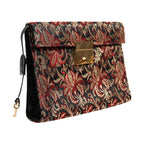 Dolce & Gabbana Multicolor Jacquard Floral Document Briefcase Bag