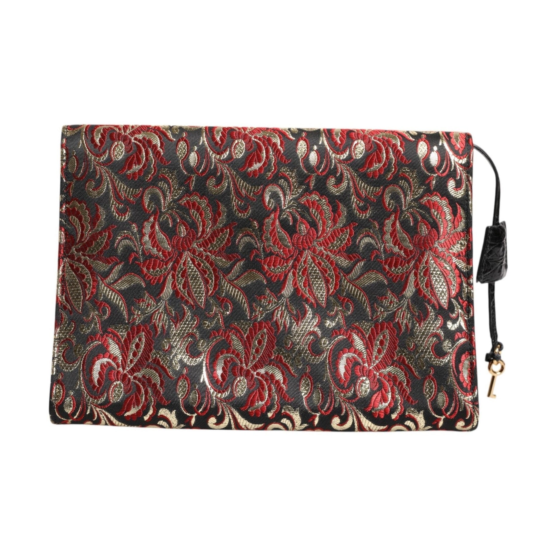 Dolce & Gabbana Multicolor Jacquard Floral Document Briefcase Bag