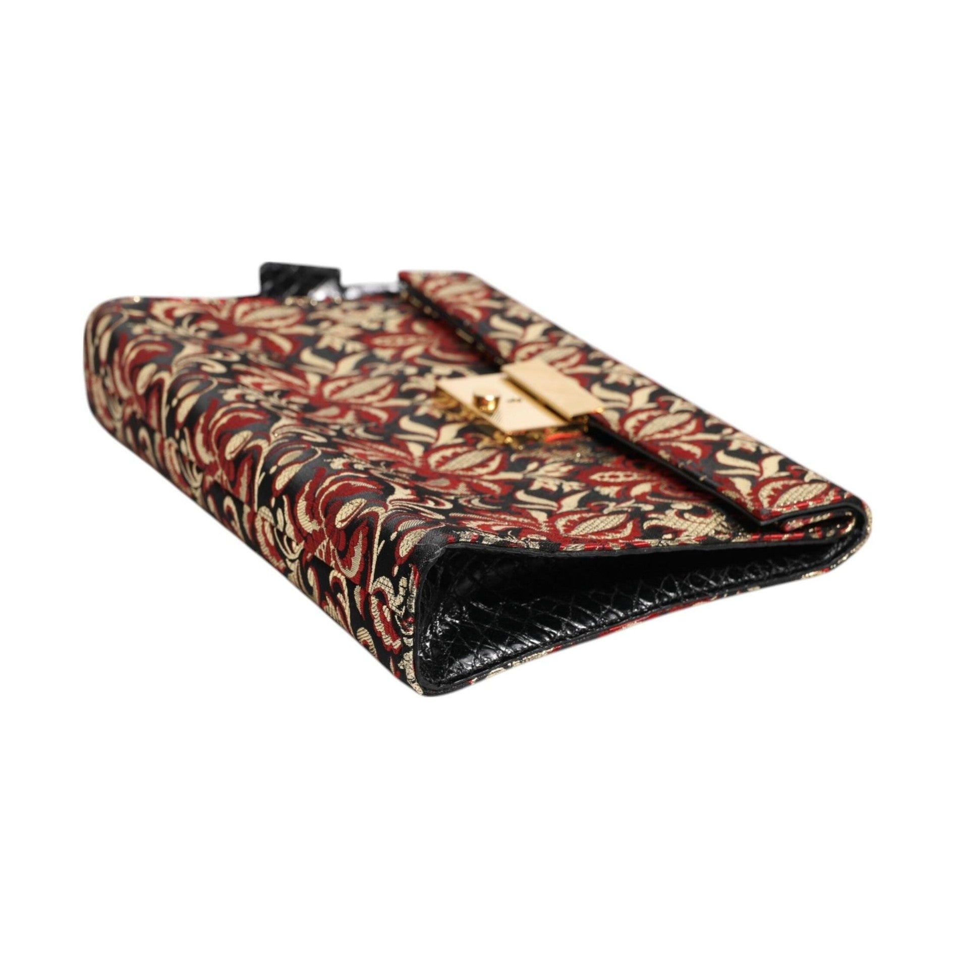 Dolce & Gabbana Multicolor Jacquard Floral Document Briefcase Bag