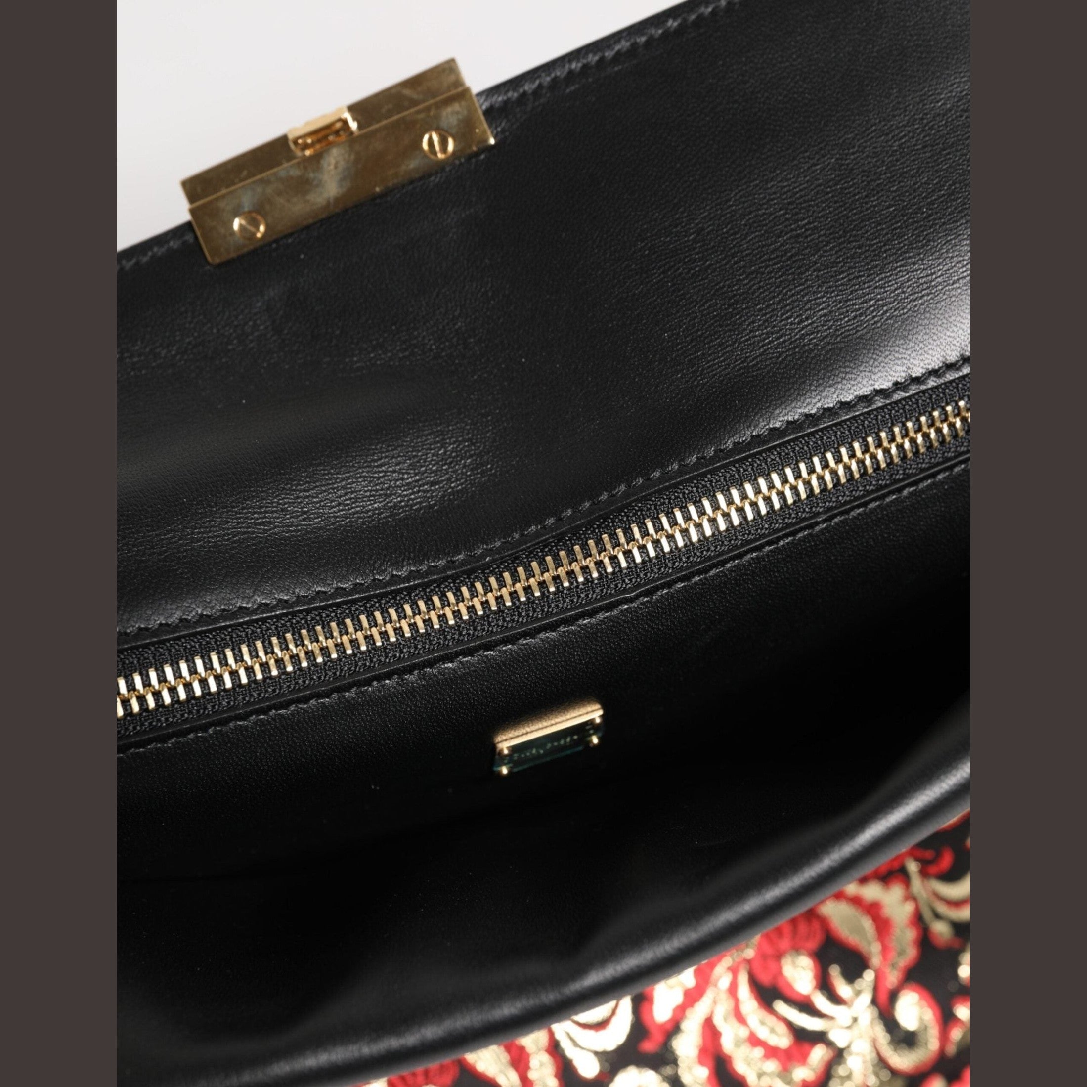 Dolce & Gabbana Multicolor Jacquard Floral Document Briefcase Bag