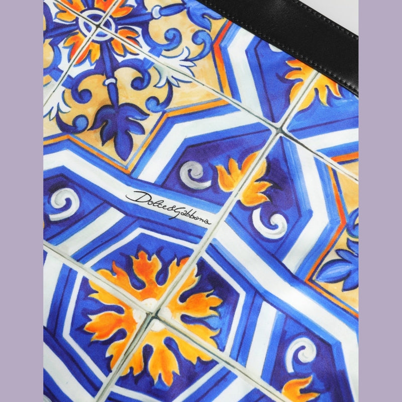 Dolce & Gabbana Multicolor Maiolica Print Tote Shoulder Strap Bag