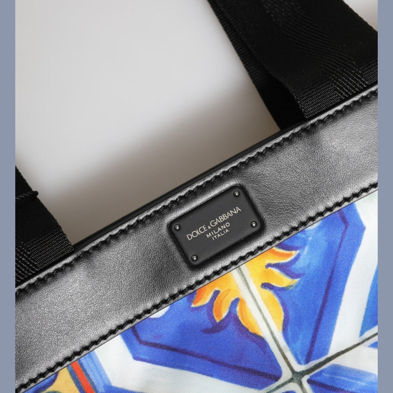 Dolce & Gabbana Multicolor Maiolica Print Tote Shoulder Strap Bag