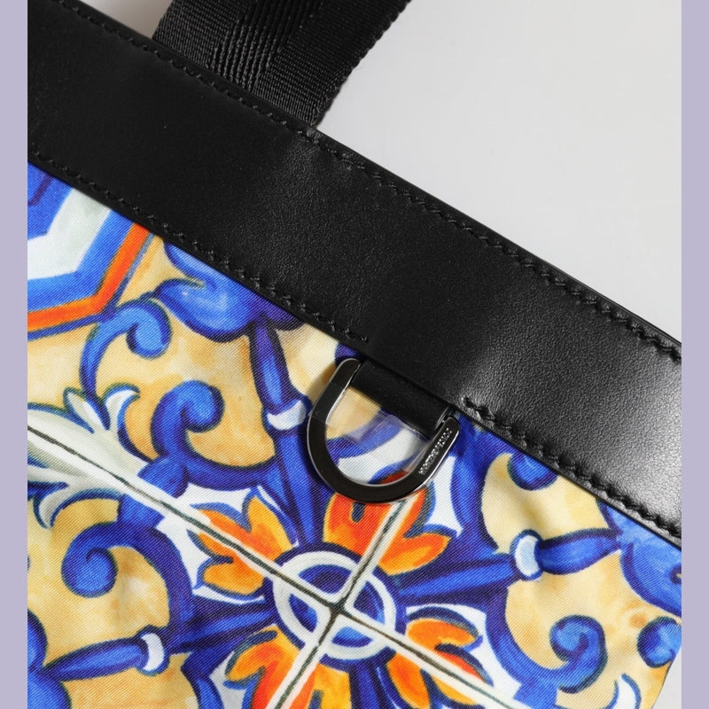 Dolce & Gabbana Multicolor Maiolica Print Tote Shoulder Strap Bag