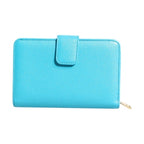 Dolce & Gabbana Light Blue Leather Bifold Continental Clutch Wallet