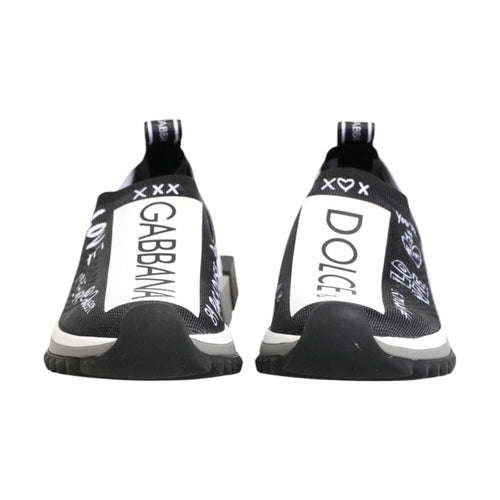 Dolce & Gabbana Black White Sorrento Low Top Sneakers Shoes