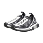 Dolce & Gabbana Black White Sorrento Low Top Sneakers Shoes