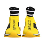 Dolce & Gabbana Yellow Black Sorrento Socks Sneakers Shoes