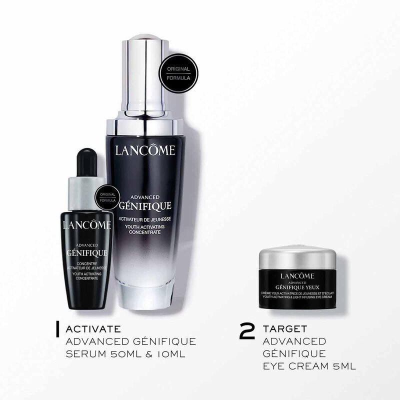 Lancǜ¶ïMe Advanced Genifique Gift Set 50Ml Serum + 10Ml Serum + 5Ml Eye Cream ƒ?? beauty &amp; skincare essential